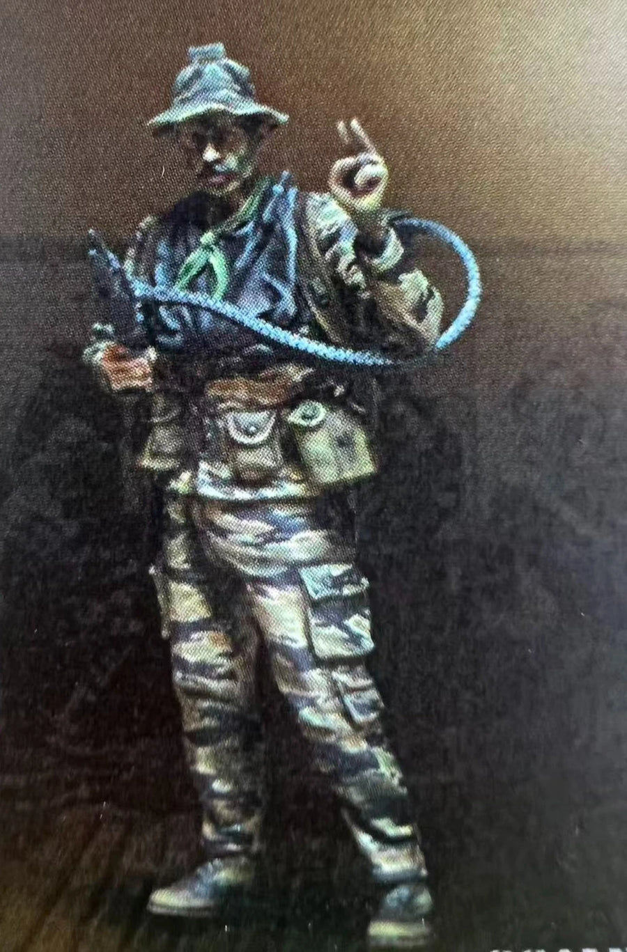US Special Forces Soldier in Tiger Stripe Camo Vietnam War 1/35 Resin Figure Kit - resin model view 2