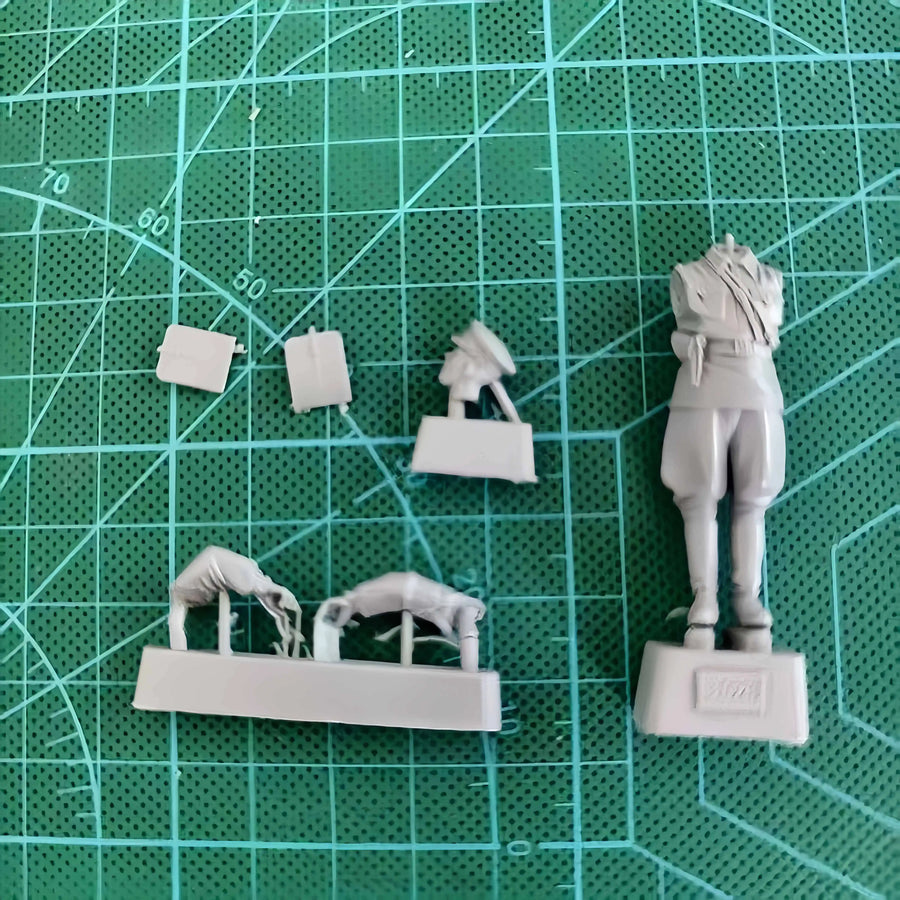 WWI Officer & Soldier Conversation 1/35 Resin Figure Kit - 1/35 resin model view 2