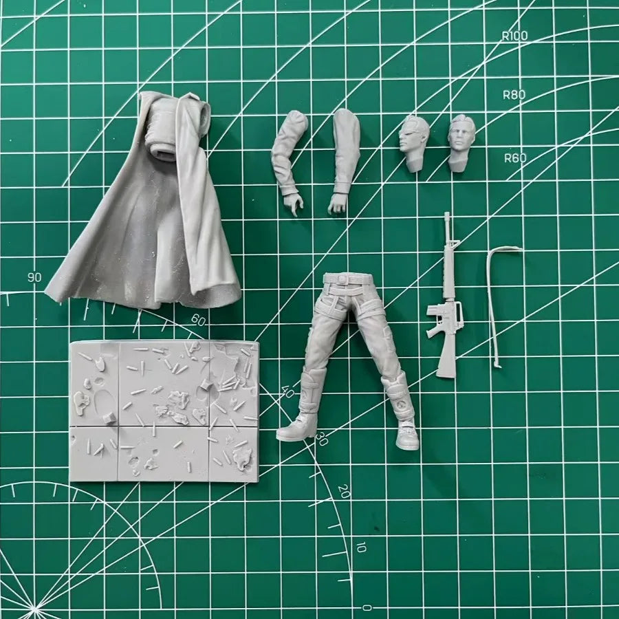 Modern Spy Agent with Coat 1/24 Resin Figure Kit - 1/24 resin model view 2