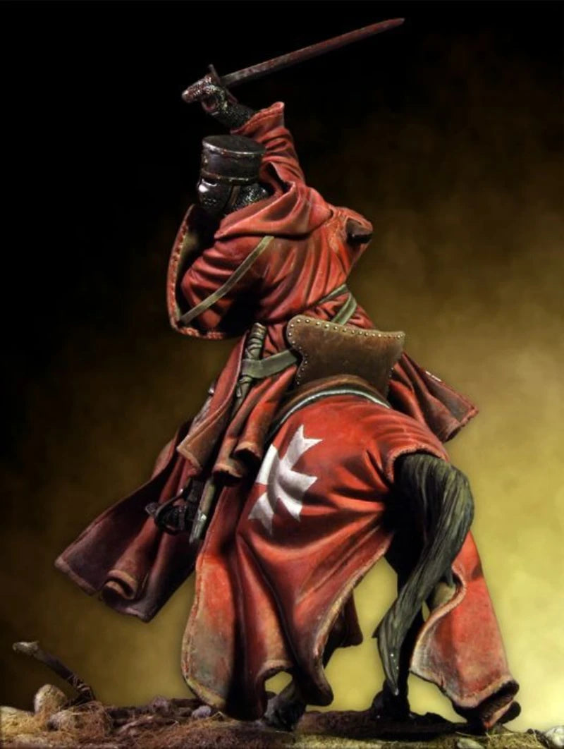 Medieval Knight Templar on Horseback 90mm Resin Figure - 90mm resin model view 3