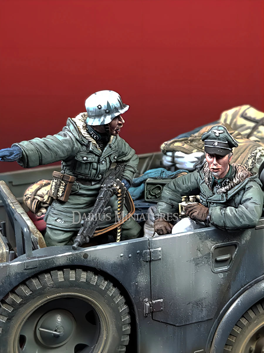 WWII German M.SS Styer Crew 1/35 Resin Diorama Kit - 1/35 resin model view 4