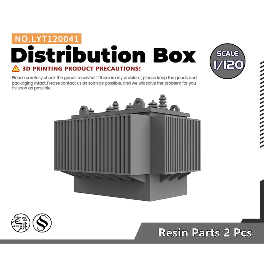 Railroad Distribution Transformer Box 1/35 Resin Model Kit - 1/35 resin model view 3