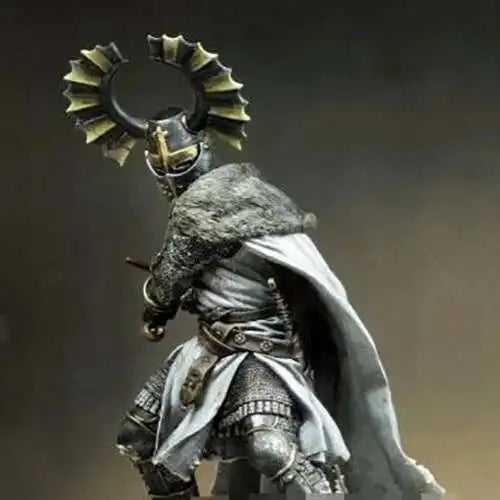 Teutonic Knight 15th Century 90mm Resin Figure with Ornate Helm - 90mm resin model view 2
