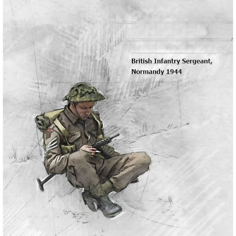 British Infantry Sergeant Normandy 1944 1/35 Resin Figure - 1/35 resin model view 2