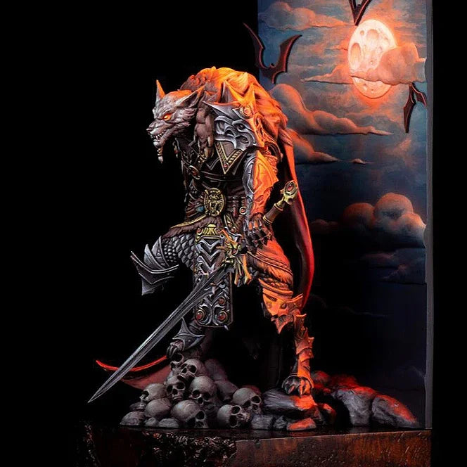 Demon Warlord with Flaming Sword 1/24 Resin Figure Kit - 1/24 resin model view 2