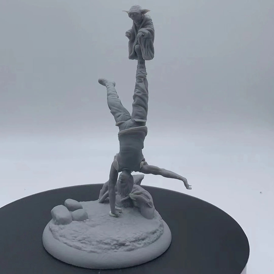 Fantasy Acrobat Duo on Horizontal Bar 120mm Resin Figure Kit - resin model view 3