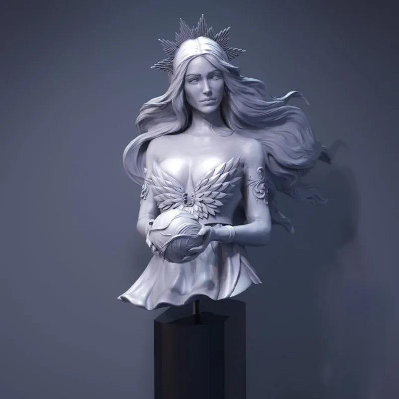 Sister of Sun and Moon 1/10 Scale Resin Bust Figure - 1/10 resin model view 2