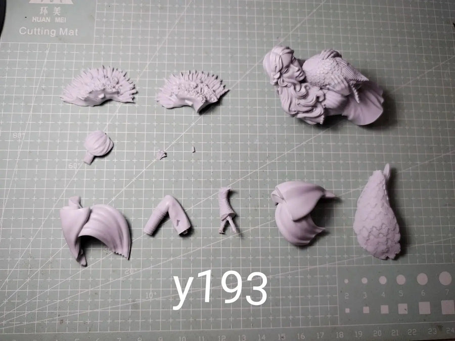 Ethereal Winter Maiden with Feathered Headdress 1/10 Resin Bust - 1/10 resin model view 2