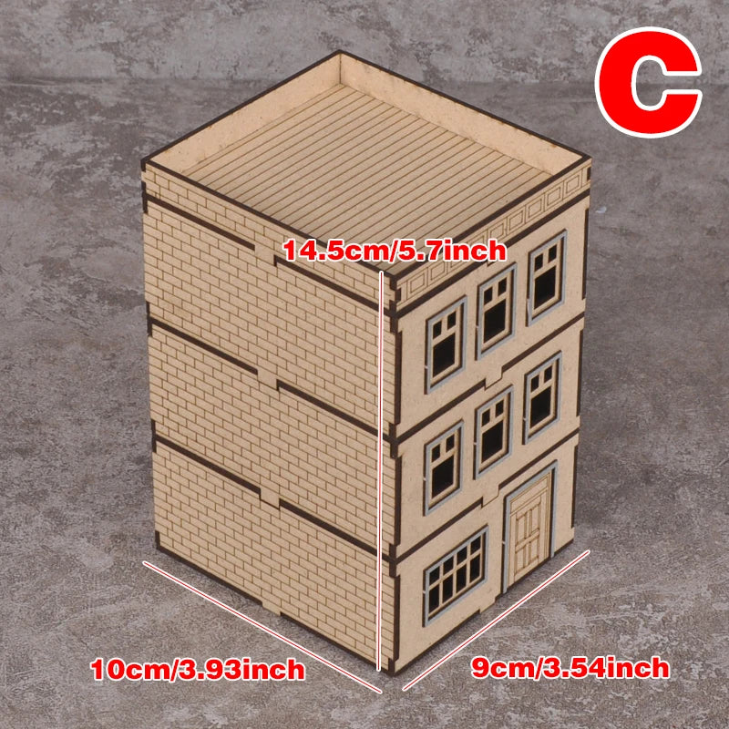 European Brick Townhouse Shop Building 1/72 Resin Terrain Kit - 1/72 resin model view 4
