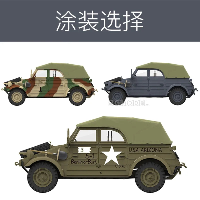 German Kübelwagen Type 82 Eastern Front 1/35 Resin Model Kit - 1/35 resin model view 3