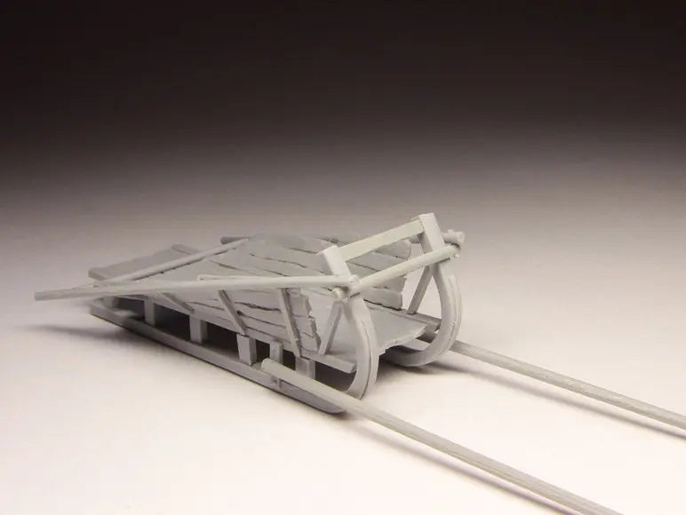 Historical Wooden Sled 1/35 Scale Resin Diorama Kit - 1/35 resin model view 4