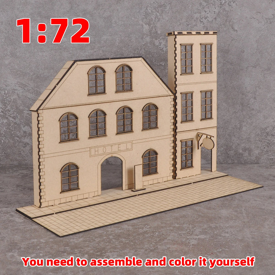 European Street Building Complex 1/72 Resin Diorama Kit - 1/72 resin model view 3