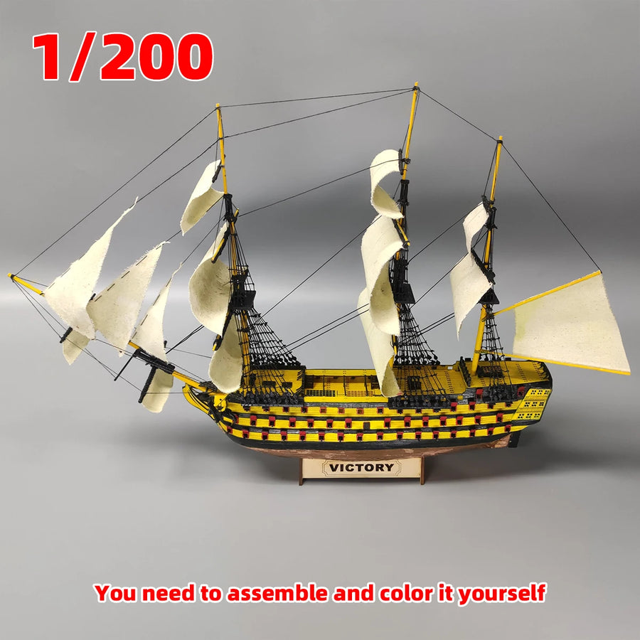 HMS Victory Naval Ship 1/200 Scale Resin Model Kit - 1/200 resin model view 4