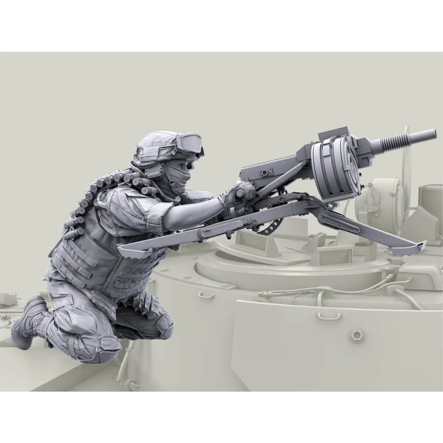 Modern Tactical Operator with LMG 1/35 Resin Figure Kit - 1/35 resin model view 2