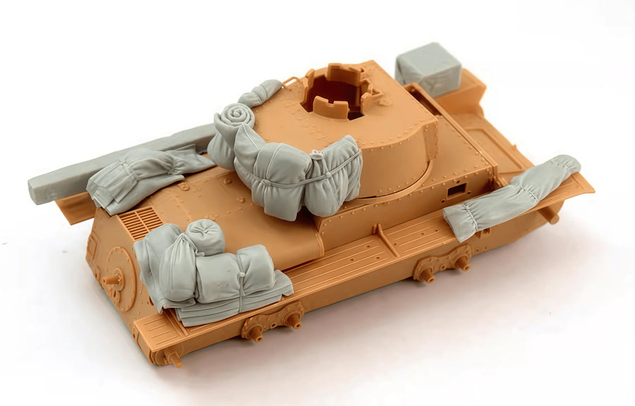 Tank Turret Sandbag Fortification 1/35 Scale Resin Model Kit - 1/35 resin model view 3
