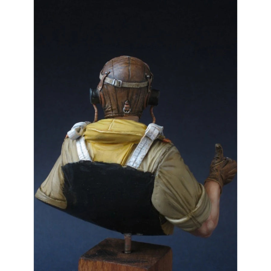 RAF Pilot Africa WWII 1/10 Scale Resin Bust Figure Kit - 1/10 resin model view 5