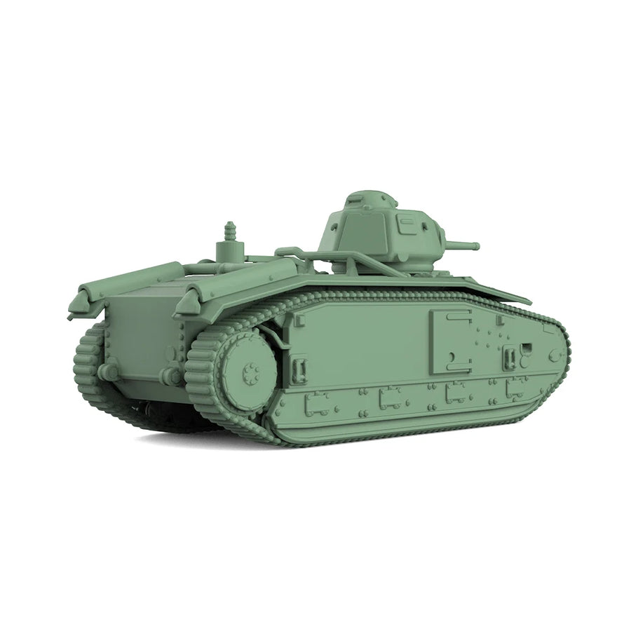 French B1 Heavy Tank Phase II 1/144 Resin Model Kit - 1/144 resin model view 2