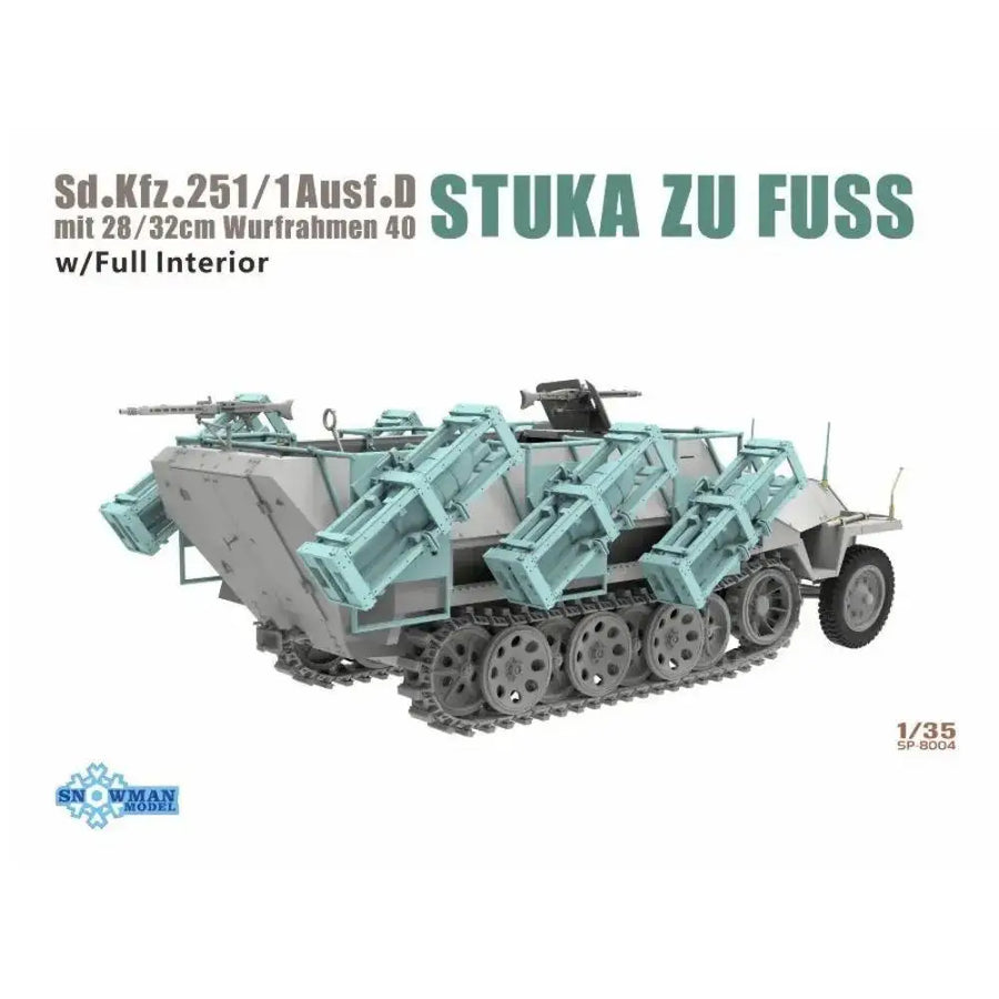 WWII German Stuka Zu Fuss Sd.Kfz.251/1 1/35 Resin Model Kit - 1/35 resin model view 3