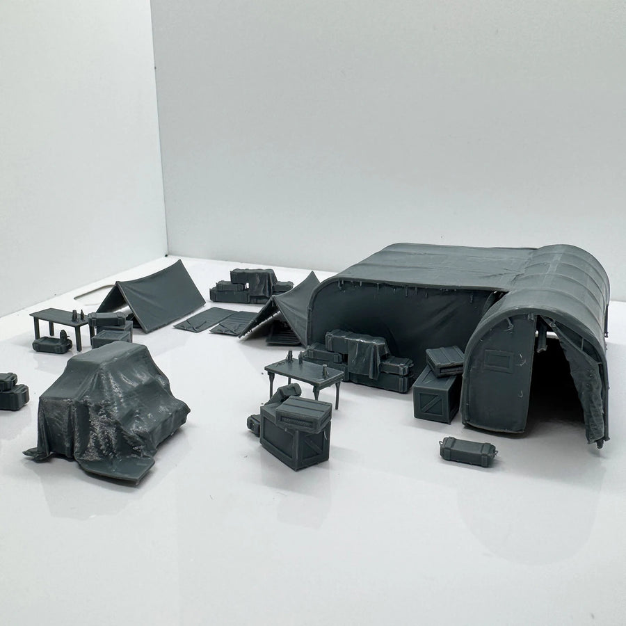 Ruins Military Base Diorama 1/220 Scale Resin Model Kit - 1/220 resin model view 3
