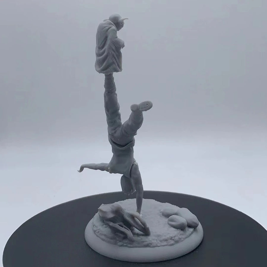 Fantasy Acrobat Duo on Horizontal Bar 120mm Resin Figure Kit - resin model view 5