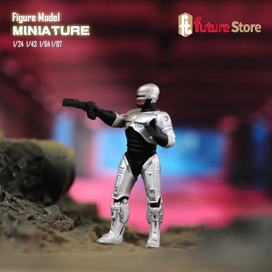 Sci-Fi Female Cyborg Warrior with Visor 1/24 Resin Figure Kit - resin model view 3