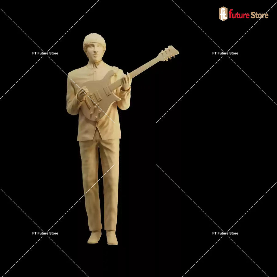 1960s Rock Band Musicians Concert Scene 1/64 Resin Figure Set - 1/64 resin model view 3