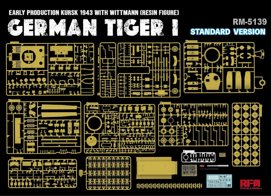 WWII German Tiger I Early Production Kursk 1943 1/35 Resin Model Kit - 1/35 resin model view 3
