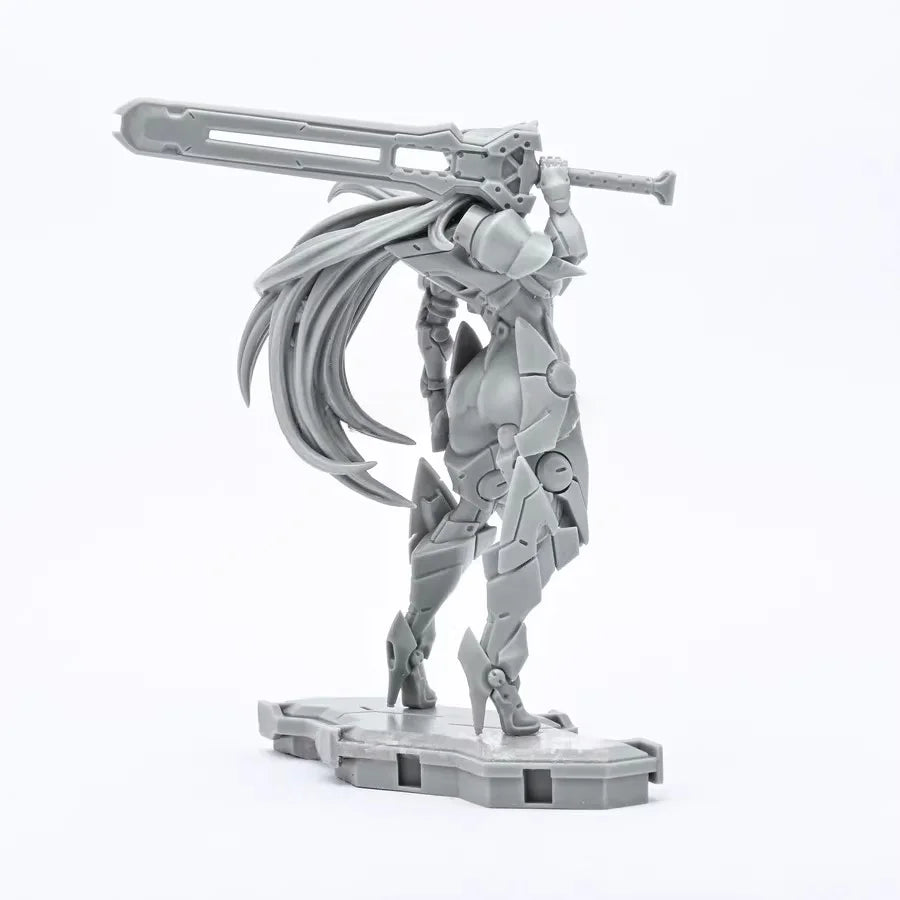 Female Mecha Soldier with Rifle 75mm Resin Model Kit - 75mm resin model view 3