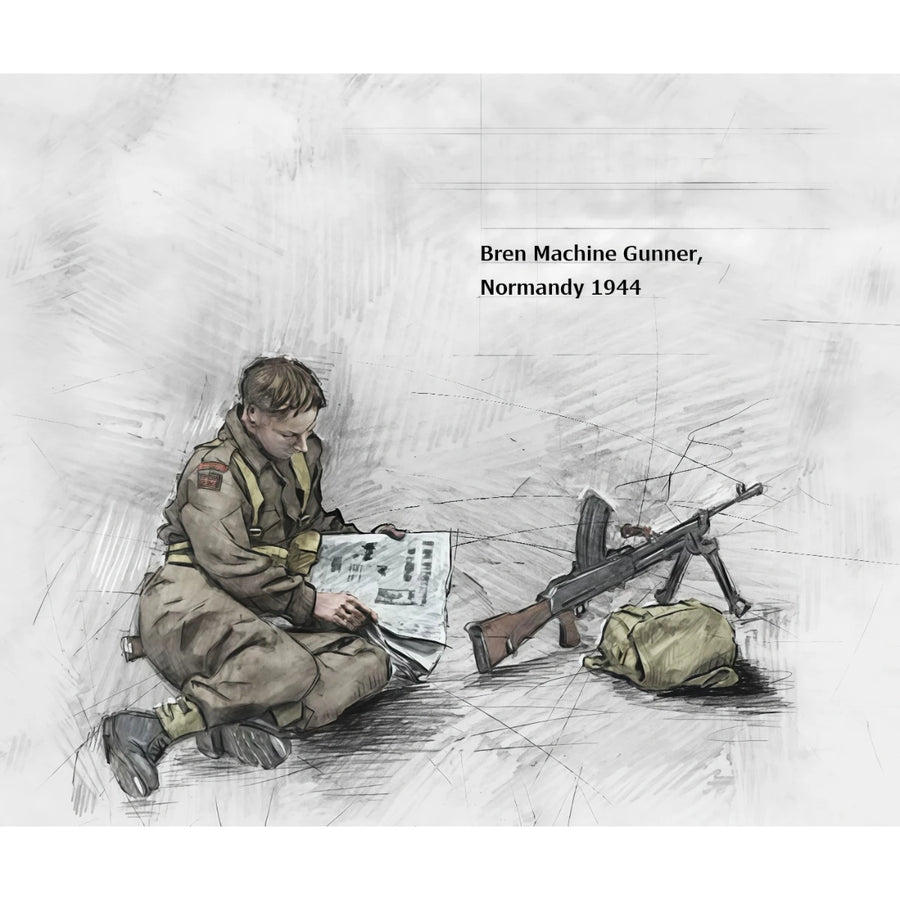 WWII British Bren Gunner Normandy 1944 1/35 Resin Figure - 1/35 resin model view 3