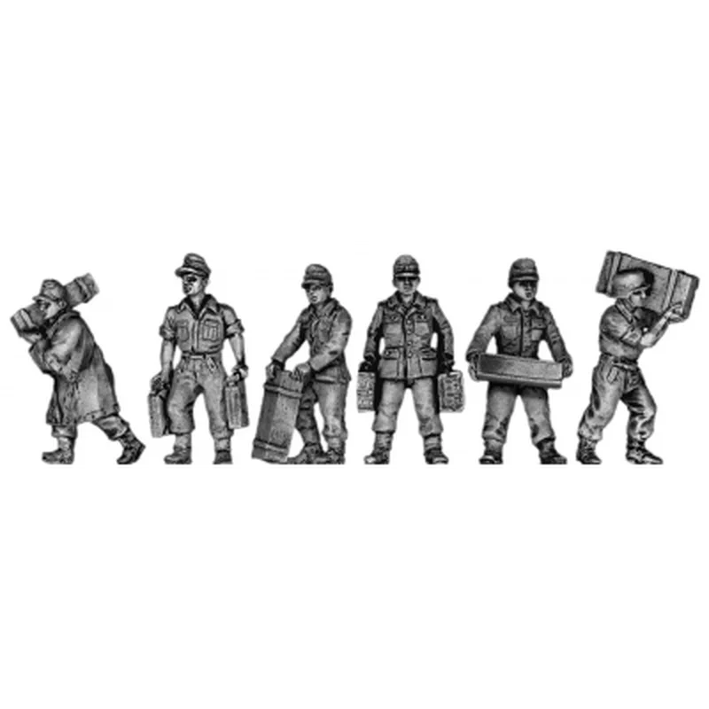 WWII German Infantry Squad 6-Figure Set 1/72 Resin Kit - unpainted resin model kit