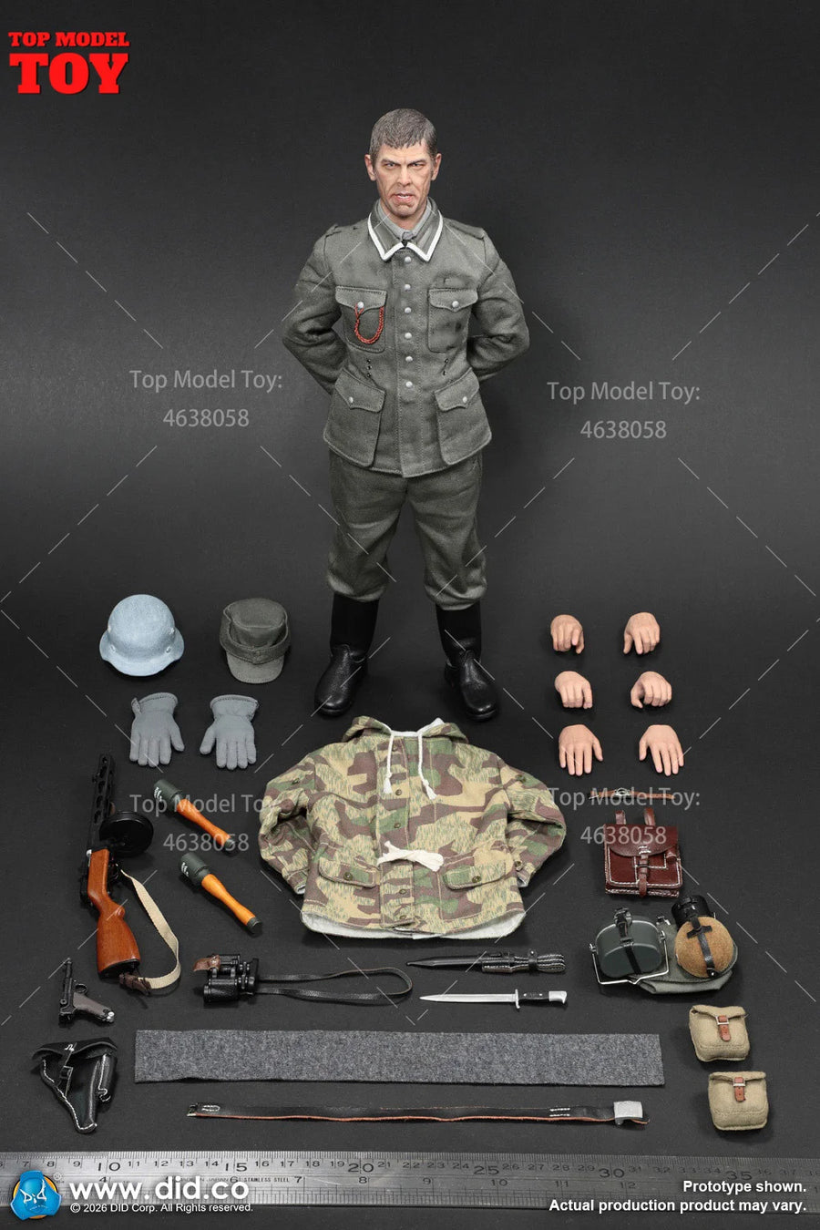 WWII German Wehrmacht Sergeant 1/6 Resin Action Figure Kit - 1/6 resin model view 5
