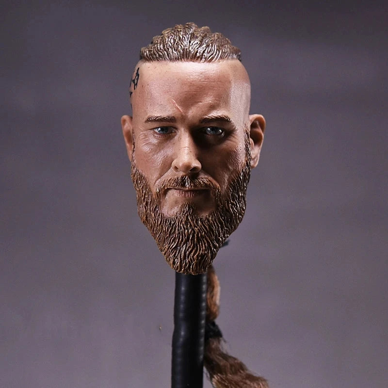 Bearded Viking Warrior 1/6 Scale Resin Head Sculpt Figure - 1/6 resin model view 3