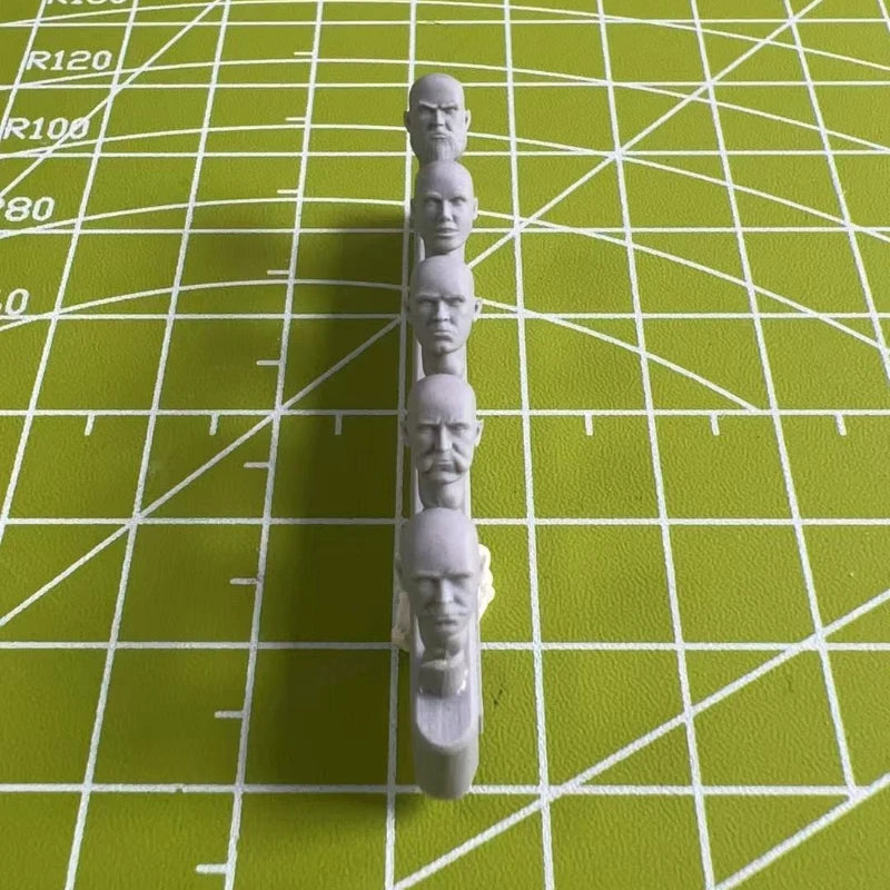 Male Head Variants Replacement Parts Resin 1/35 Scale Figure Kit - 1/35 resin model view 2