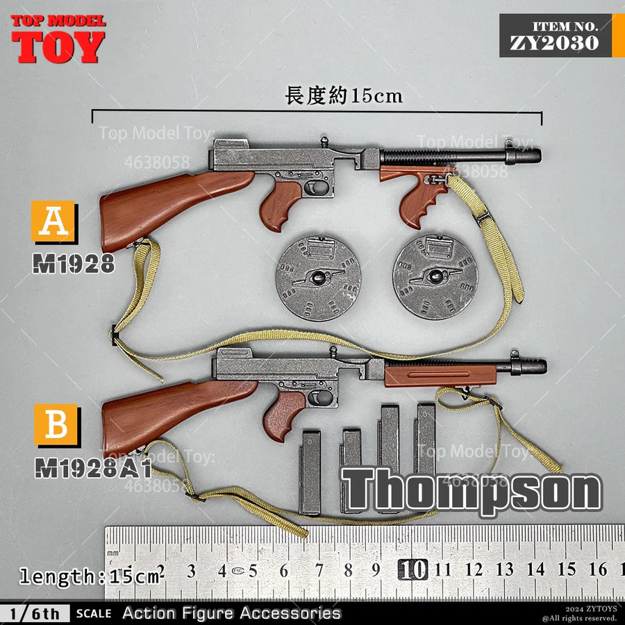 M1928 Thompson Submachine Gun 1/6 Scale Resin Weapon Accessory Kit - 1/6 resin model view 2