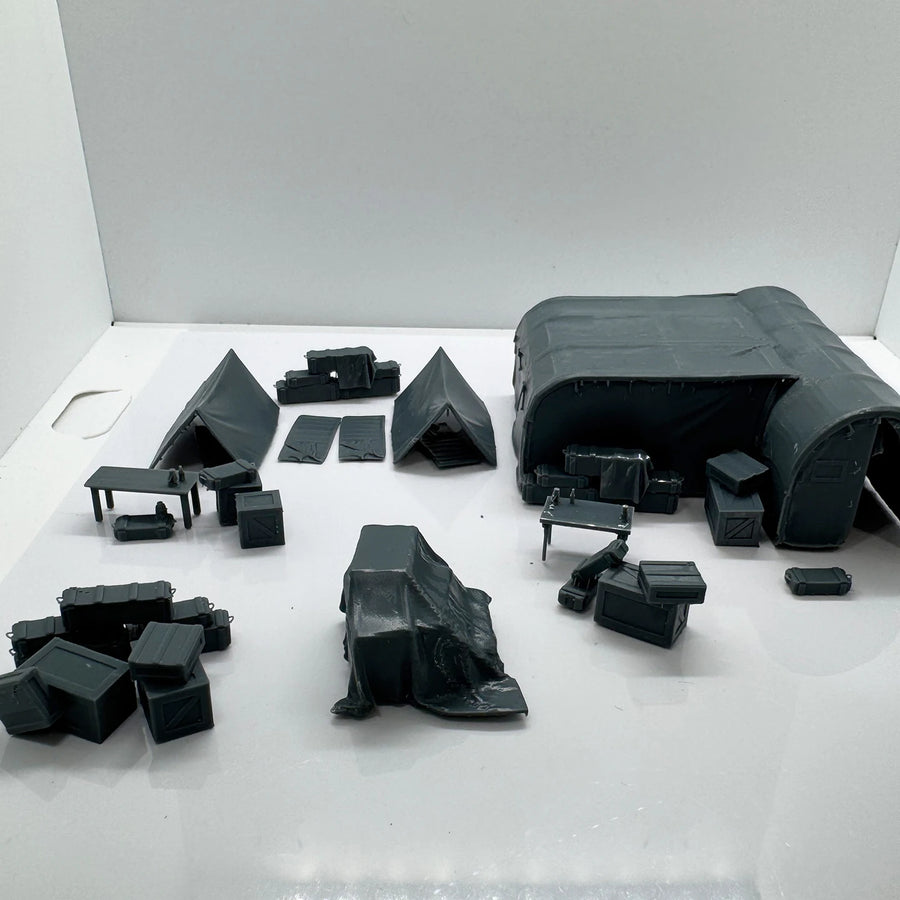 Ruins Military Base Diorama 1/220 Scale Resin Model Kit - 1/220 resin model view 2