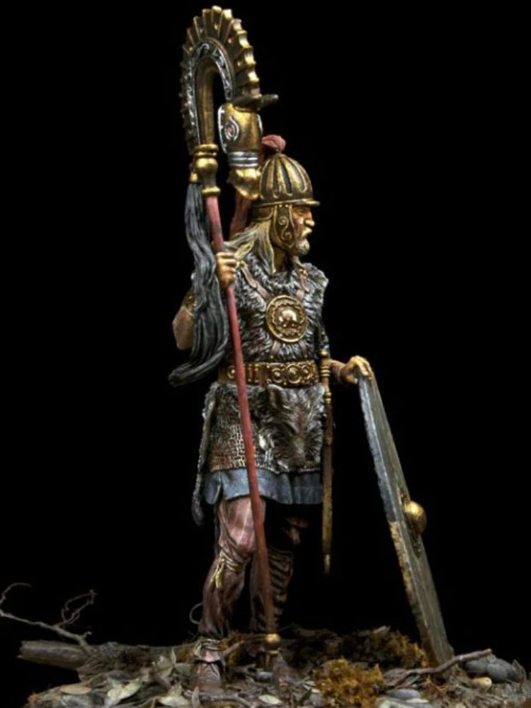Ancient Greek Hoplite Warrior with Standard 75mm Resin Figure Kit - resin model view 3