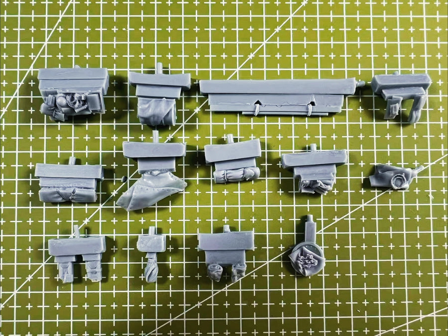 WWII German Jagdpanther Tank Accessories 1/72 Resin Detail Kit - 1/72 resin model view 2