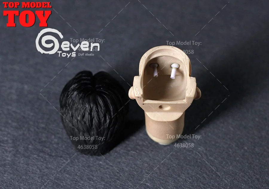 Asian Male Head Sculpt with Movable Eyes 1/6 Resin Figure Kit - 1/6 resin model view 4