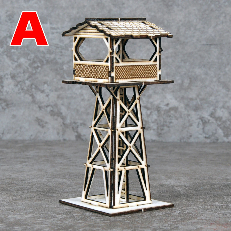 Architectural Guard Tower Watchtower 1/72 Resin Terrain Kit - 1/72 resin model view 6