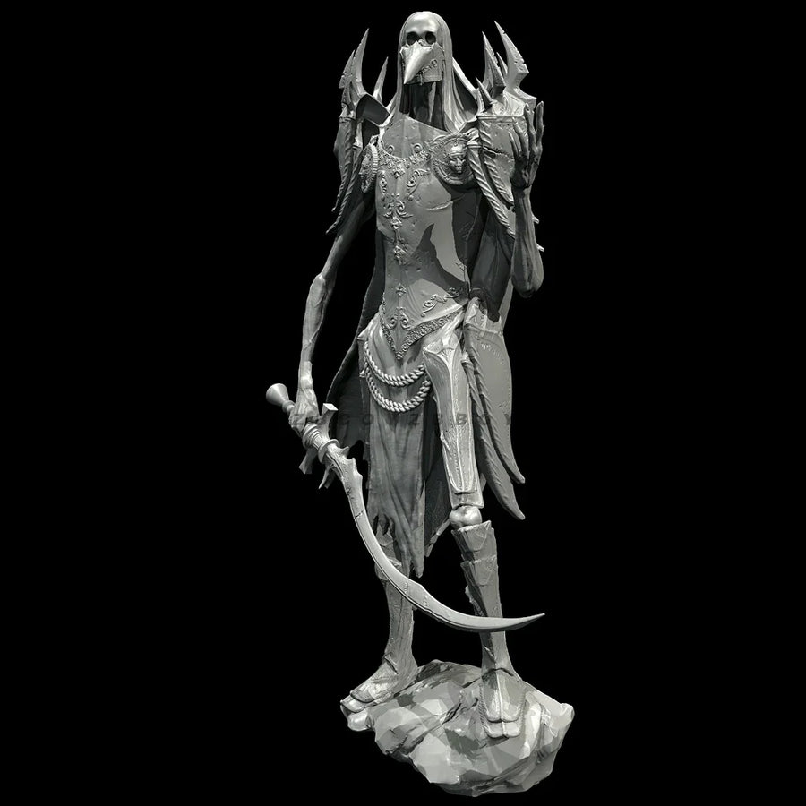 Dark Elf Sorceress with Tail 38mm Resin Figure Kit - 38mm resin model view 4