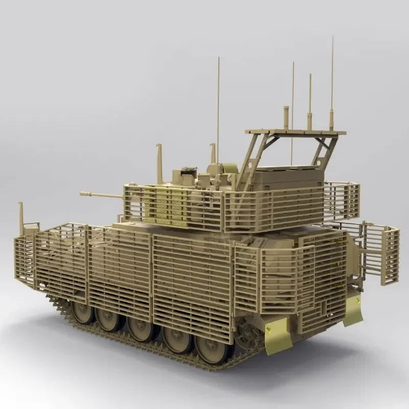 Modern US Army M2/M3 Bradley Infantry Fighting Vehicle with Slat Armor 1/35 Resin Kit - resin model view 3