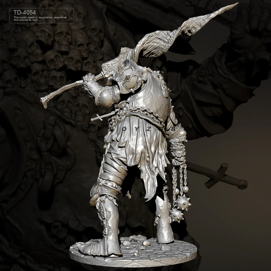 Demonic Plague Knight with Staff 75mm Resin Figure Kit - 75mm resin model view 4
