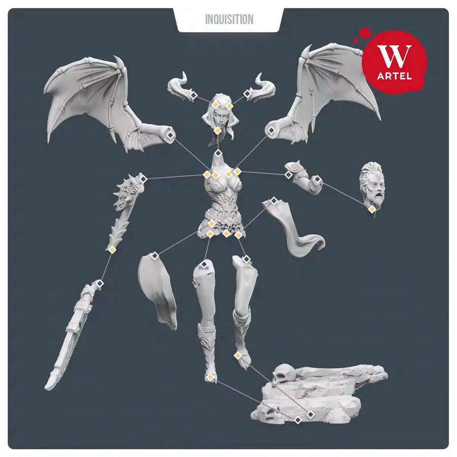 Lilith The Demoness Winged Demon 43mm Resin Figure Kit - 43mm resin model view 2