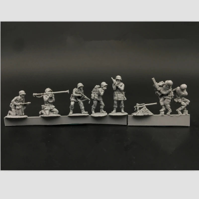 Modern US Army Infantry Squad 7-Figure Set 1/72 Resin Model Kit - 1/72 resin model view 3