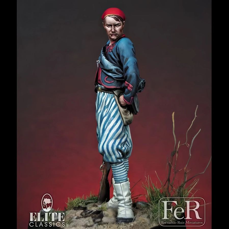 French Colonial Louisiana Soldier 75mm Resin Figure Kit - 75mm resin model view 2