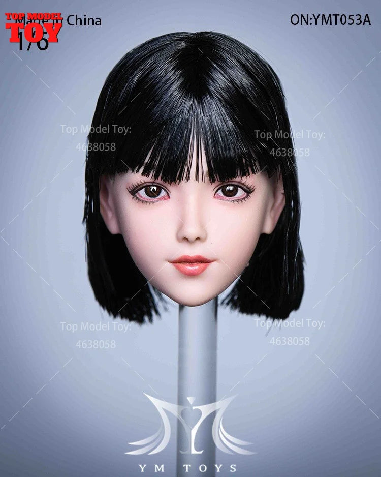 1/6 Scale Female Head Sculpt with Braided Hair - Resin Figure Accessory - 1/6 resin model view 2