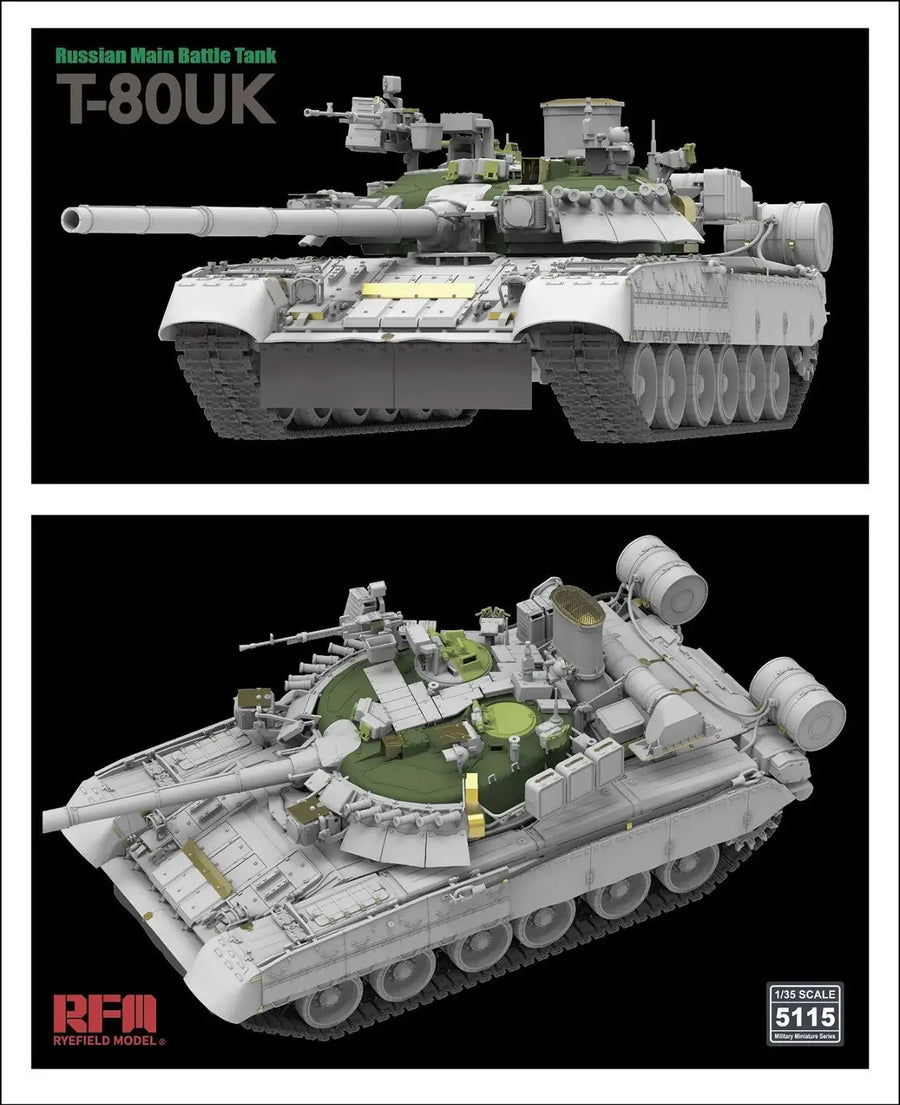 Russian T-80UK Main Battle Tank 1/35 Scale Resin Model Kit - 1/35 resin model view 2