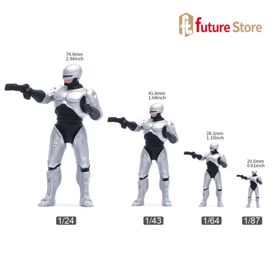 Sci-Fi Female Cyborg Warrior with Visor 1/24 Resin Figure Kit - resin model view 2