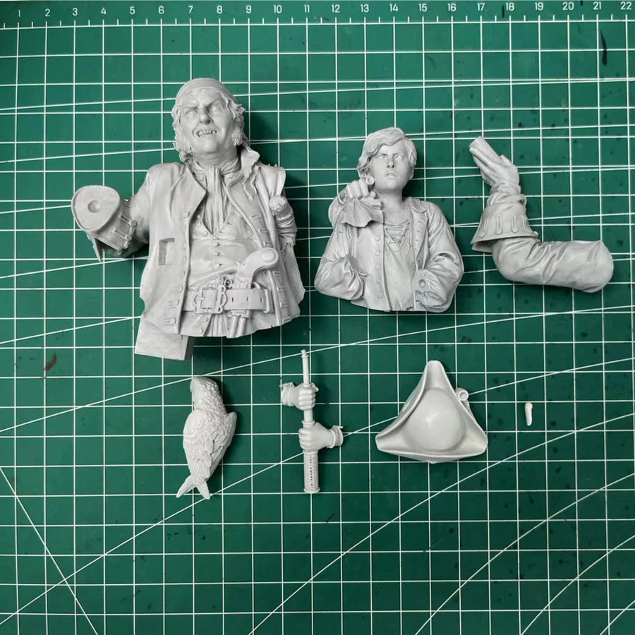 Fantasy Pirate Captain & Boy Companion 1/12 Resin Bust Diorama - 1/12 resin model view 4