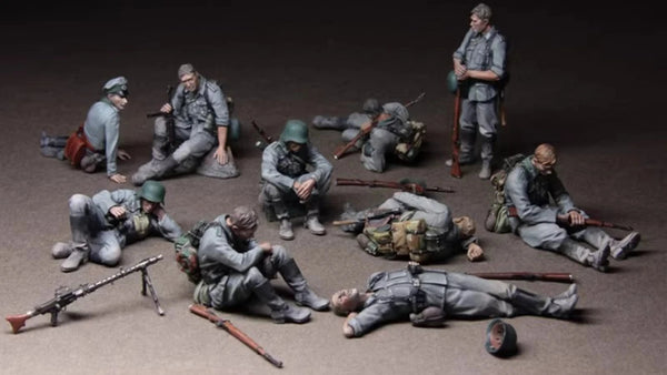 WWII German Wehrmacht Infantry Squad 1/35 Resin Figure Set